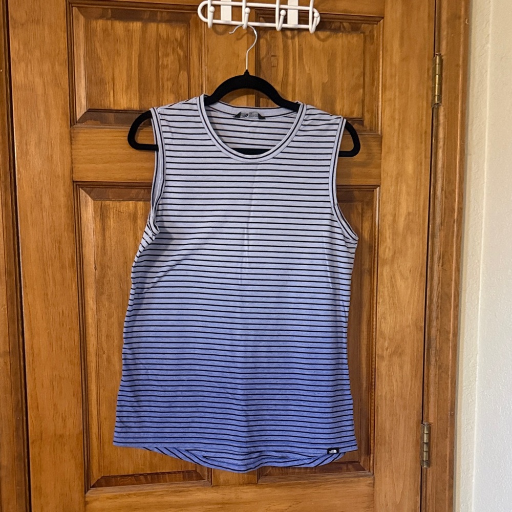 The North Face Blue Striped Muscle Tee